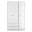 San Jose Wardrobe - 3 Door - LHF 2 Drawers - Triple - Tall - White