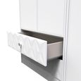 San Jose Wardrobe - 3 Door - LHF 2 Drawers - Triple - Tall - White