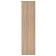 Milan Wardrobe - 3 Door - 1 Mirror - LHF 2 Drawer - Tall - Combi - White Gloss and Oak