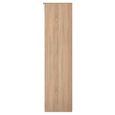 Milan Wardrobe - 3 Door - 1 Mirror - Tall - Triple - White Gloss and Oak