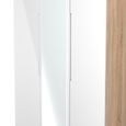 Milan Wardrobe - 3 Door - 1 Mirror - Tall - Triple - White Gloss and Oak