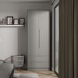 Milan Wardrobe - 2 Door - 2 Drawer - Double - Grey