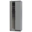 Milan Wardrobe - 2 Door - Plain - Tall - Grey