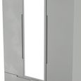 Milan Wardrobe - 3 Door - 1 Mirror - LHF 2 Drawer - Tall - Combi - Grey