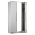 Milan Wardrobe - 3 Door - 1 Mirror - Tall - Triple - Grey