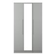 Milan Wardrobe - 3 Door - 1 Mirror - Tall - Triple - Grey