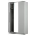 Milan Wardrobe - 3 Door - 1 Mirror - Tall - Triple - Grey