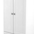 Norfolk Wardrobe - 2 Door - 2 Drawer - Double - White and Oak