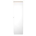 Norfolk Wardrobe - 2 Door - Plain - White and Oak