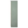 Java Fluted Wardrobe - 3 Door - Tall Triple Robe - 1 Mirror - Natural and Reed Green