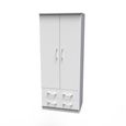 Avon Wardrobe - 2 Door - 2 Drawers - Double - White