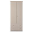 Sussex Wardrobe - 2 Door - 2 Drawer - Double - Cashmere and Oak