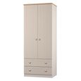 Sussex Wardrobe - 2 Door - 2 Drawer - Double - Cashmere and Oak