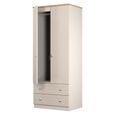 Sussex Wardrobe - 2 Door - 2 Drawer - Double - Cashmere and Oak