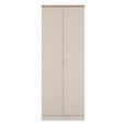 Sussex Wardrobe - 2 Door - Plain - Tall - Cashmere and Oak