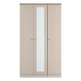 Sussex Wardrobe - 3 Door - 1 Mirror - Tall - Triple - Cashmere and Oak