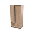 Avon Wardrobe - 2 Door - 2 Drawers - Double - H 1825cm - Oak