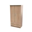 Avon Wardrobe - 2 Door - 2 Drawers - Double - H 1825cm - Oak