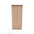 Avon Wardrobe - 2 Door - 2 Drawers - Double - Oak