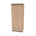 Avon Wardrobe - 2 Door - 2 Drawers - Double - Oak