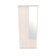 Avon Wardrobe - 2 Door - Combi - with 1 Mirror - Oak