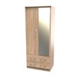 Avon Wardrobe - 2 Door - Combi - with 1 Mirror - Oak