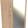 Avon Wardrobe - 2 Door - Combi - with 1 Mirror - Oak
