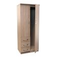 Avon Wardrobe - 2 Door - RHF 3 Drawers - Oak