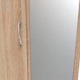 Avon Wardrobe - 3 Door - Combi with 1 Mirror - LHF 2 Drawers - Oak