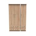 Avon Wardrobe - 3 Door - Triple - 4 Drawers - Oak