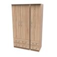 Avon Wardrobe - 3 Door - Triple - 4 Drawers - Oak