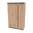 Avon Wardrobe - 3 Door - Triple - with LHF 2 Drawers - Oak