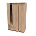 Avon Wardrobe - 3 Door - Triple - with LHF 2 Drawers - Oak