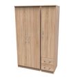 Avon Wardrobe - 3 Door - Triple - with RHF 2 Drawers - Oak