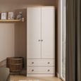 Norfolk Wardrobe - 2 Door - 2 Drawer - Double - Cashmere and Oak