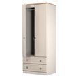 Norfolk Wardrobe - 2 Door - 2 Drawer - Double - Cashmere and Oak