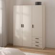Sprint Wardrobe - 3 Door - 3 Drawer - Cashmere