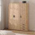 Sprint Wardrobe - 3 Door - 3 Drawer - Jackson Hickory