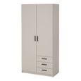 Sprint Wardrobe - 2 Door - 3 Drawer - Cashmere