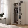 Sprint Wardrobe - 2 Door - 3 Drawer - Cashmere