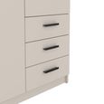 Sprint Wardrobe - 2 Door - 3 Drawer - Cashmere