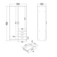 Sprint Wardrobe - 2 Door - 3 Drawer - Cashmere