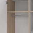 Sprint Wardrobe - 2 Door - 3 Drawer - Jackson Hickory
