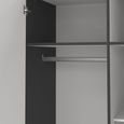 Sprint Wardrobe - 2 Door - 3 Drawer - Matt Grey