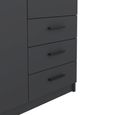 Sprint Wardrobe - 2 Door - 3 Drawer - Matt Grey