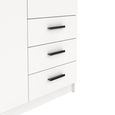 Sprint Wardrobe - 2 Door - 3 Drawer - White