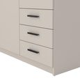 Sprint Wardrobe - 3 Door - 3 Drawer - Cashmere
