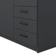 Sprint Wardrobe - 3 Door - 3 Drawer - Matt Grey