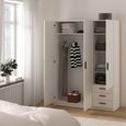 Sprint Wardrobe - 3 Door - 3 Drawer - White