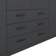Sprint Wardrobe - 4 Door - 3 Drawer - Matt Grey